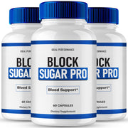 IDEAL PERFORMANCE Block Sugar Pro bottle with label highlighting advanced blood formula for circulation