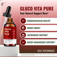 IDEAL PERFORMANCE Gluco Vita Pure Drops packaging conveys trust and simple storage.