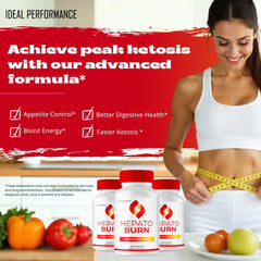 IDEAL PERFORMANCE Hepato Burn capsules label close-up showing clear ingredients.