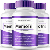IDEAL PERFORMANCE MemoTril capsules bottle front view for daily focus support.