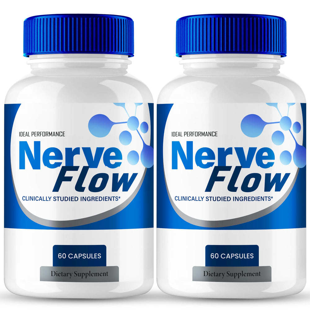 IDEAL PERFORMANCE Nerve Flow bottle closeup showing capsules for nerve health support