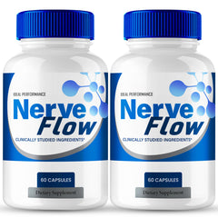 IDEAL PERFORMANCE Nerve Flow bottle closeup showing capsules for nerve health support