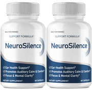 IDEAL PERFORMANCE Neurosilence capsules bottle closeup for tinnitus relief support.