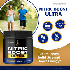 IDEAL PERFORMANCE Nitric Boost Ultra Purple Bottle closeup showing premium quality.