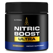 IDEAL PERFORMANCE Nitric Boost Ultra Purple Powder tub for energy support during workouts.