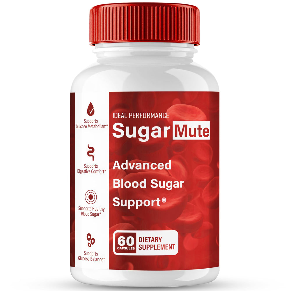 IDEAL PERFORMANCE Sugar Mute bottle front highlights the brand and daily use appeal.