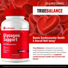 IDEAL PERFORMANCE True Balance label close-up with 140mg strength information.