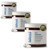 Ideal Wellness Cold Sore Defense bottle on shelf, convenient 3-pack option for daily immune support.