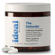 Ideal Wellness L-Lysine capsules bottle front indicating immune support