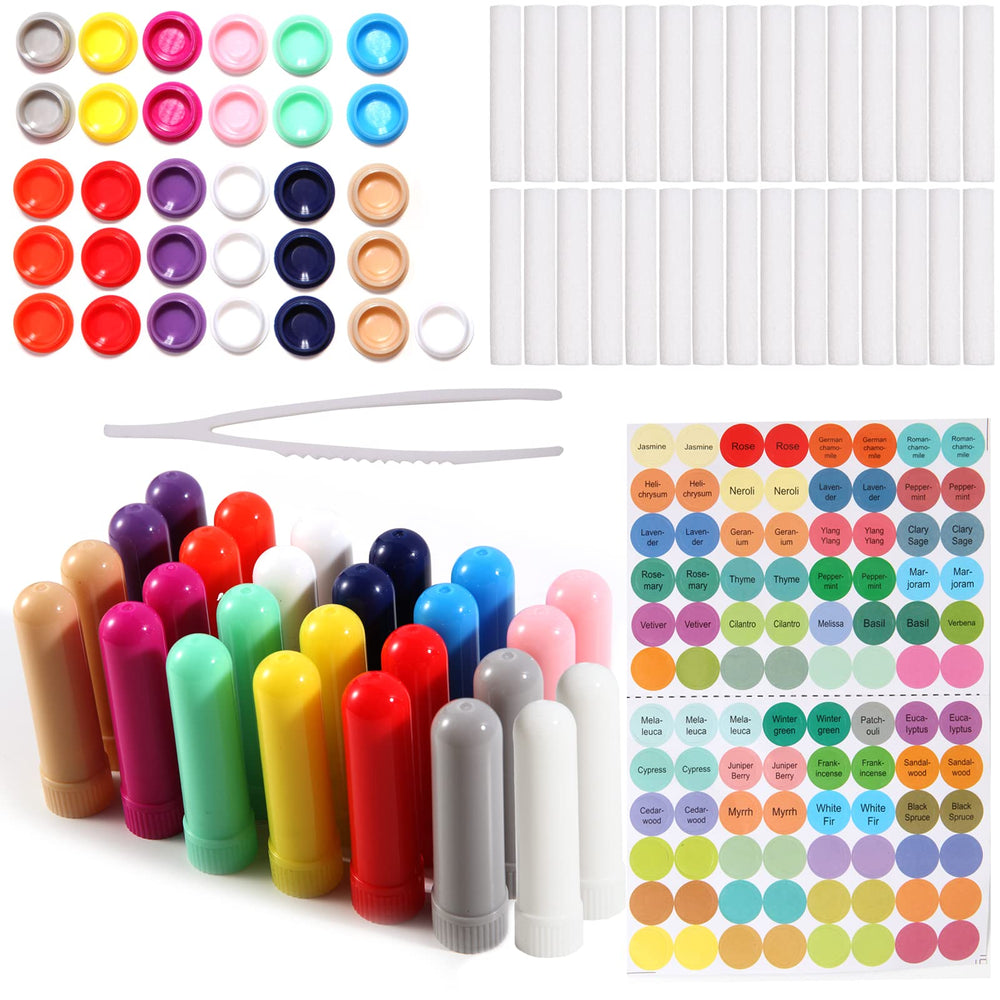 Ifin 24-color nasal inhalers set for portable aromatherapy on the go.