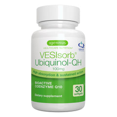 Igennus Advanced VESIsorb ubiquinol bottle for daily energy support