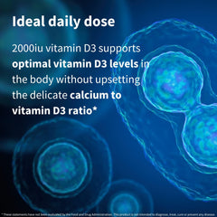 Igennus Daily Vitamin D3 6mm tablets illustrating easy-to-swallow size