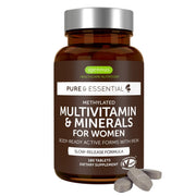 Igennus High Potency Methylated Multivitamin for Women bottle shows daily energy support.