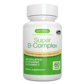 Igennus Super B-Complex bottle-front showing compact vegan formula for all-day energy