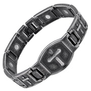 iHeartDogs For The Fallen Arlington bracelet front view, durable stainless steel.