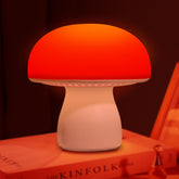 Illuwise red night light mushroom lamp for calm sleep ambiance