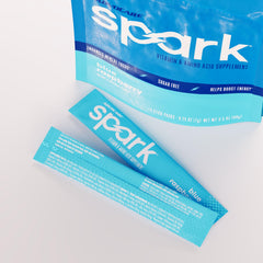 AdvoCare Spark Blue Raspberry – Vitamin & Amino Acid Energy Drink Mix (14 Stick Packs) | 120 mg Caffeine, L-Carnitine & L-Tyrosine