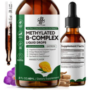 iMATCHME methylated B-complex drops bottle for daily energy support with bioactive vitamins.