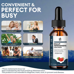 iMATCHME Shilajit liquid drop with Ashwagandha and herbs for balance