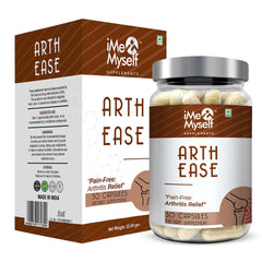 iMeMyself Arth Ease bottle front with clean plant-based capsules for daily support