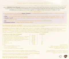 Montage featuring bottle and capsules to illustrate moisture balance support for skin.