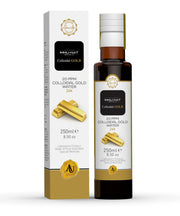 Immu-nat colloidal gold water bottle on counter supports daily focus