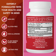 Beta glucan beta 1,3/1,6 glucan cell-wall extract used in Immune Health Basics