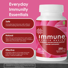 Gluten-free label on Immune Health Basics highlighting allergen-friendly formulation