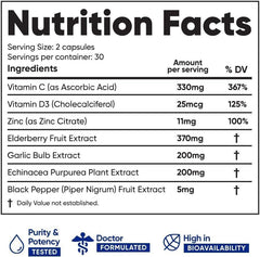 IMMUNETI elderberry extract image emphasizes natural antioxidant support for immune wellness.