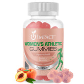Impact Women’s Athletic Gummies packaging showing vegan branding and label
