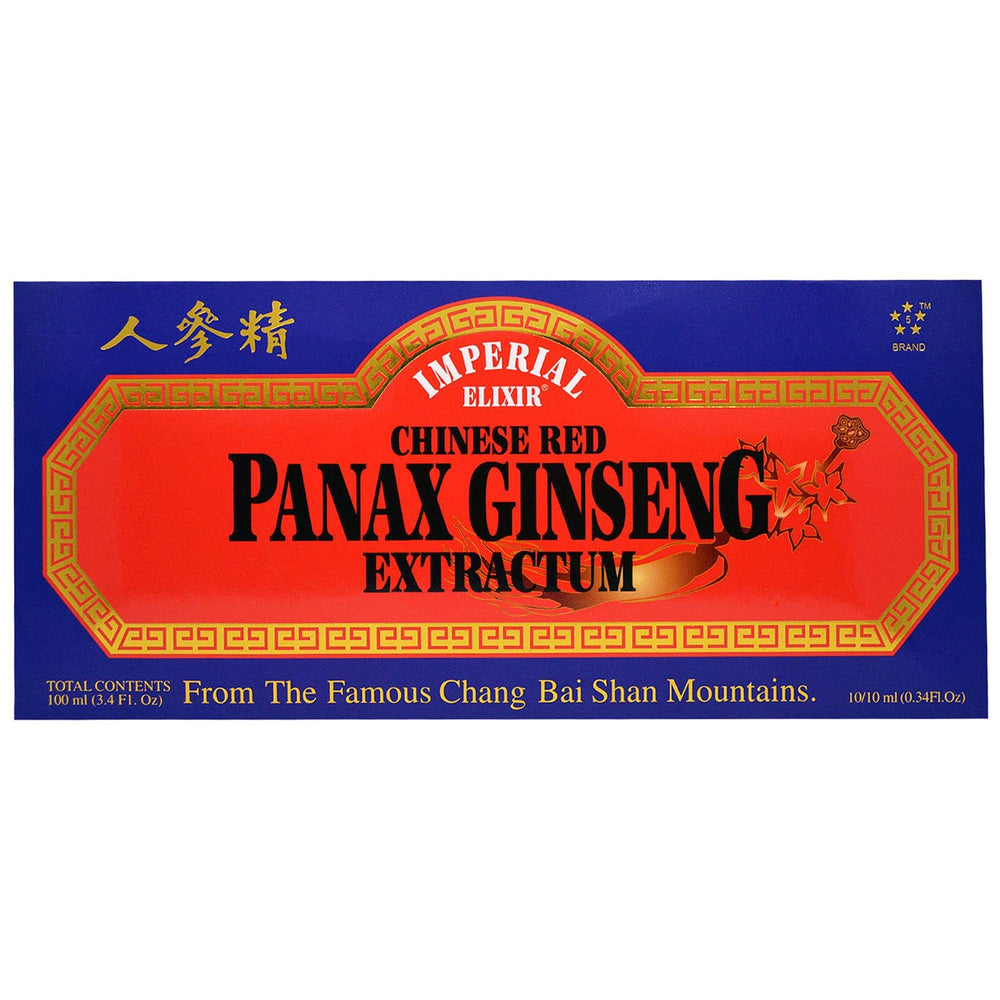 Imperial Elixir Chinese Red Panax Ginseng Extractum bottle 10 ml for daily energy support