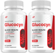 Indelo Glucocyn bottle front for daily wellness support.