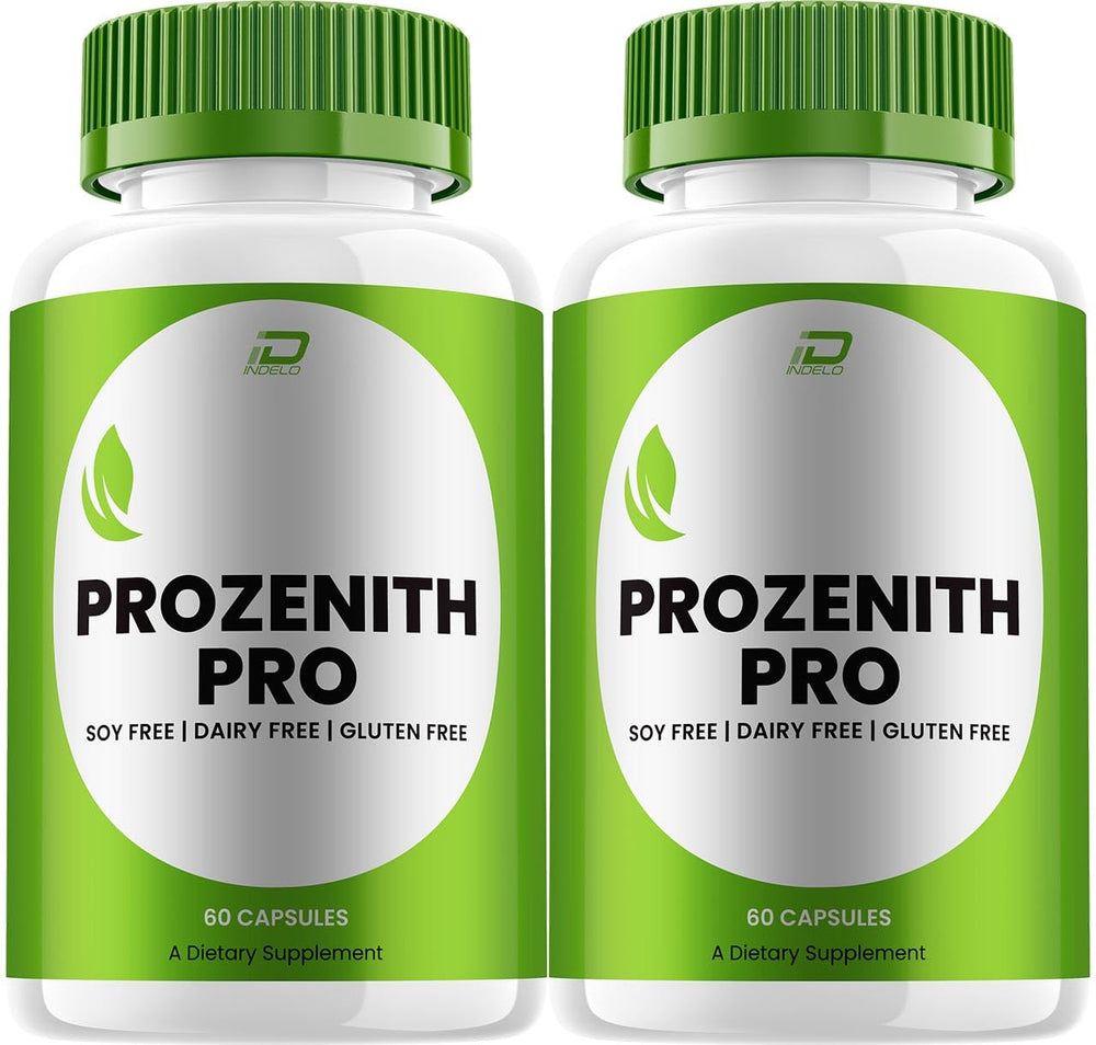 Indelo Prozenith Pro Capsules bottle showing the all-natural formula for daily wellness.
