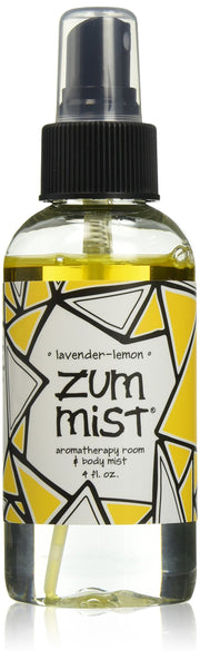 Indigo Wild Zum Mist Lavender Lemon bottle showcases pure essential oils for a calming aroma.