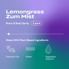 Indigo Wild Zum Mist Lemongrass bottle pour enables easy misting.