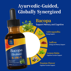Droplet close-up of IndiLeafpure Bacopa Drops highlights rich botanical blend.