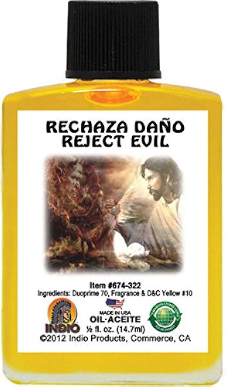 INDIO Oil - Reject Evil half-ounce bottle for personal rituals and altar tool anointing.