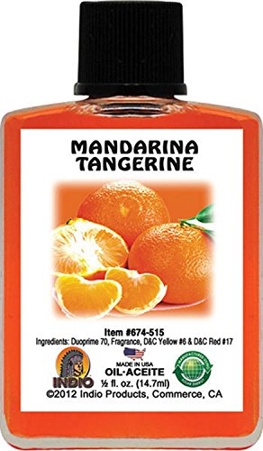INDIO Tangerine Mandarina oil bottle for rituals boosts focus and grounding