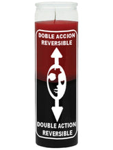 INDIO reversible candle silkscreen; two-tone design for energy protection rituals.