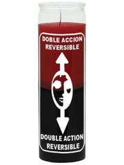 INDIO reversible candle silkscreen; two-tone design for energy protection rituals.