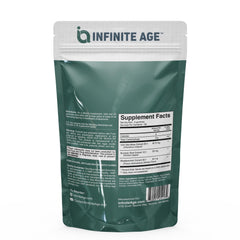 Close-up of a raspberry watermelon INFINITE AGE Sea Moss Advanced gummy for daily energy.