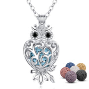 INFUSEU Owl Necklace diffuser pendant for on-the-go aromatherapy benefits