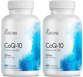 Infusions International CoQ10 200mg bottle front with clean branding and daily-use implications