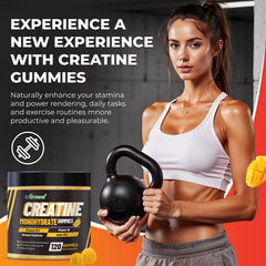 inGreens Creatine Gummies close-up; berry flavor and chewy texture.