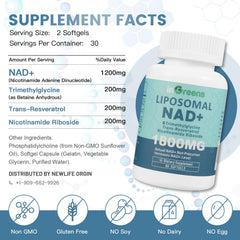 inGreens Liposomal NAD+ capsules shown for convenient supplementation.