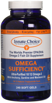 Innate Choice Omega Sufficiency Lemon bottle for easy daily omega intake.