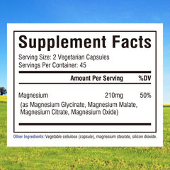 Innate Vitality Magnesium Complex capsules close-up showing convenient daily capsules.