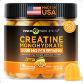 Inner Brightness creatine gummies bottle with mango passionfruit flavor for on-the-go energy