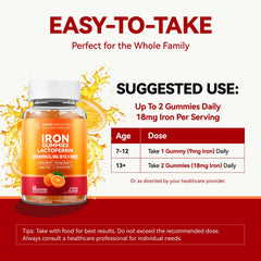 Inner Brightness Iron Gummies bottle side view for on-the-go supplementation.