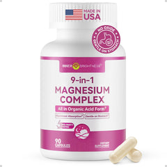 Inner Brightness nine-in-one magnesium bottle showing complete high-absorption formula for daily support
